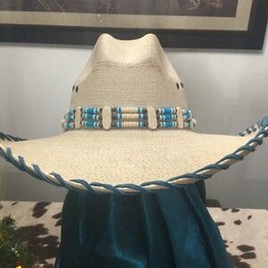 Western Gus straw cowboy hat.  Dallas Hats.  6 3/4